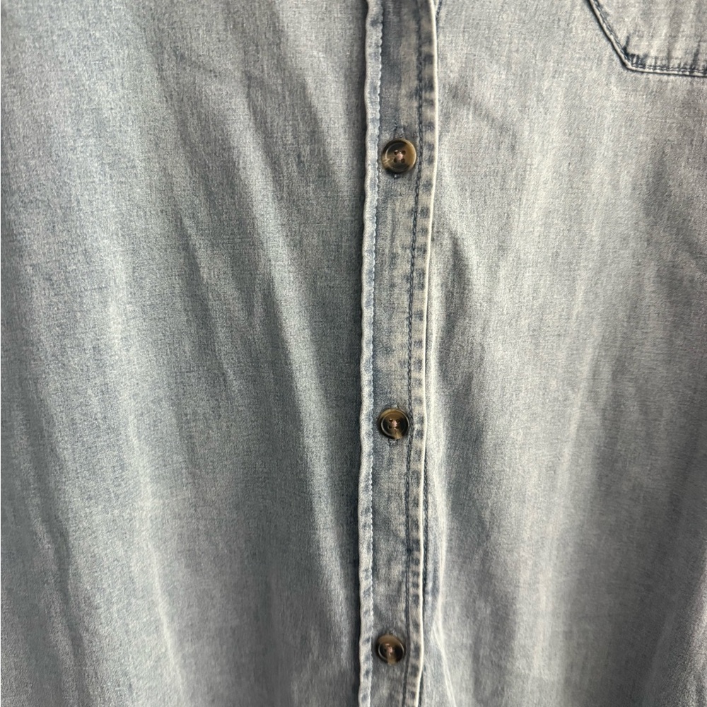 Universal Standard Light Blue Denim Shirt Dress - Long Sleeve - Picture 10 of 12